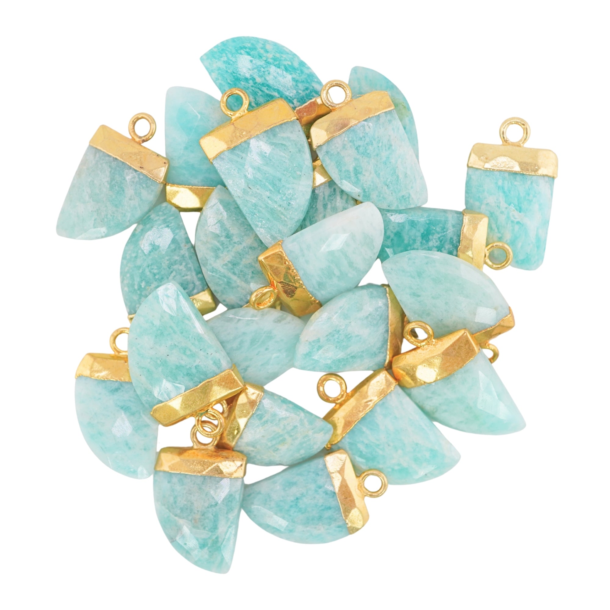 amazonite gem pendant for jewelry making