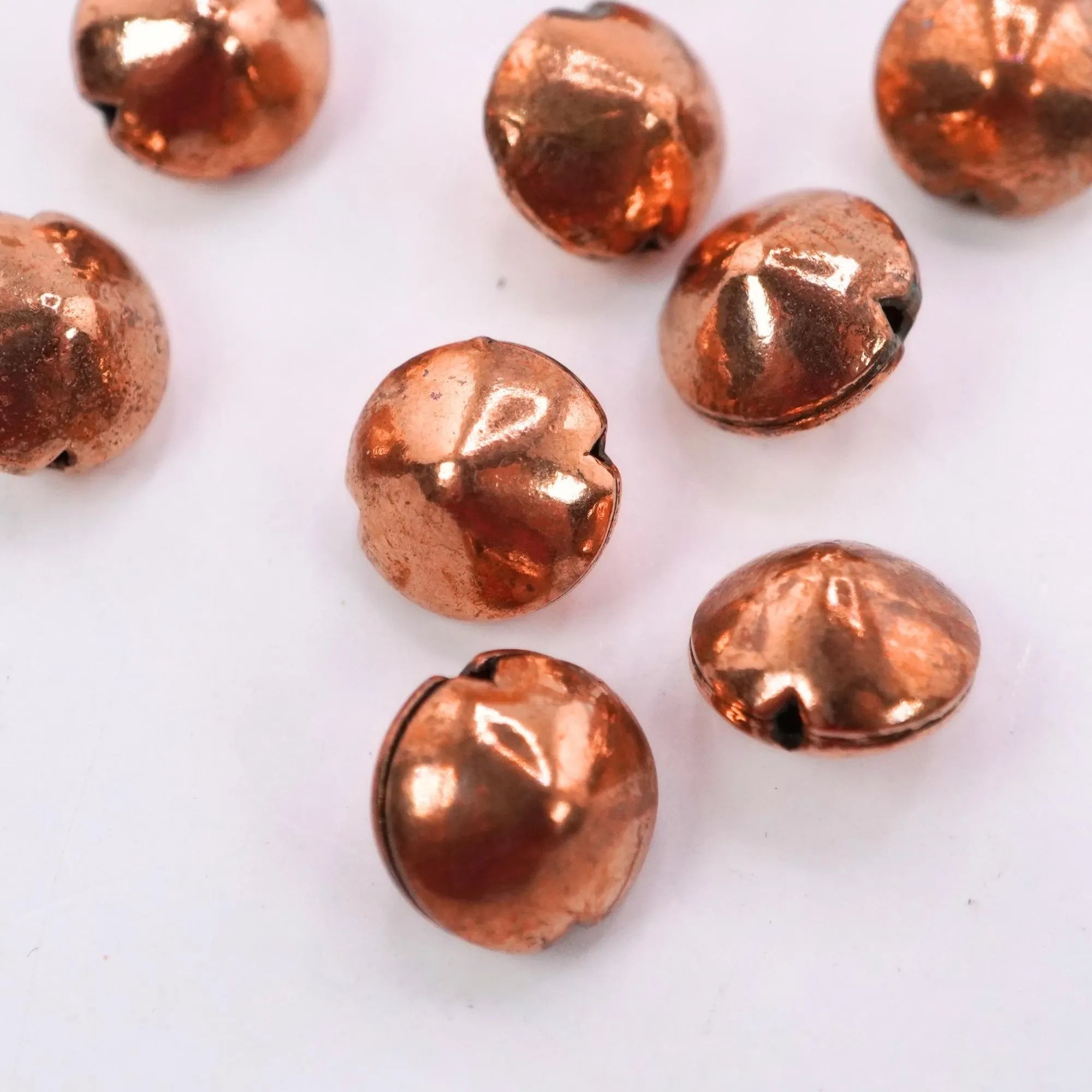 antique copper saucer beads