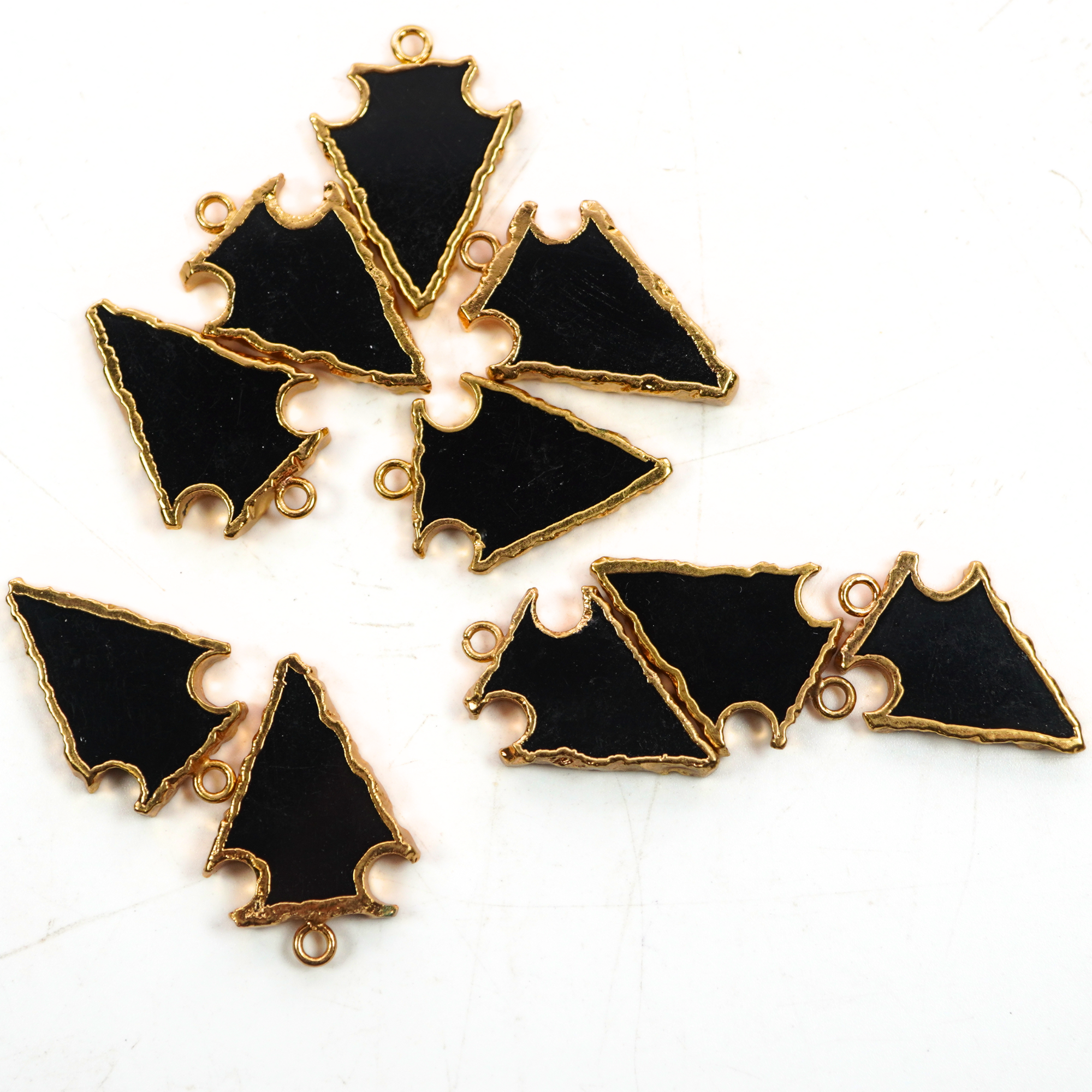 arrowhead black onyx gemstone charm