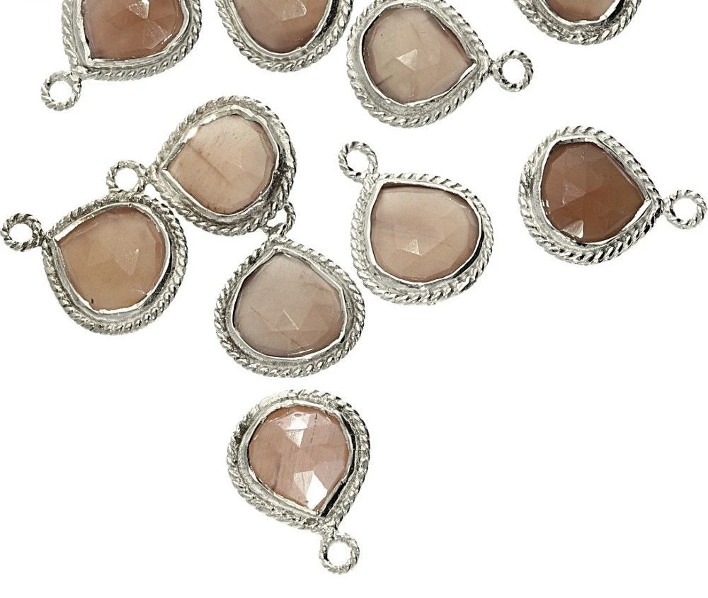 gemstone chocolate heart pendant