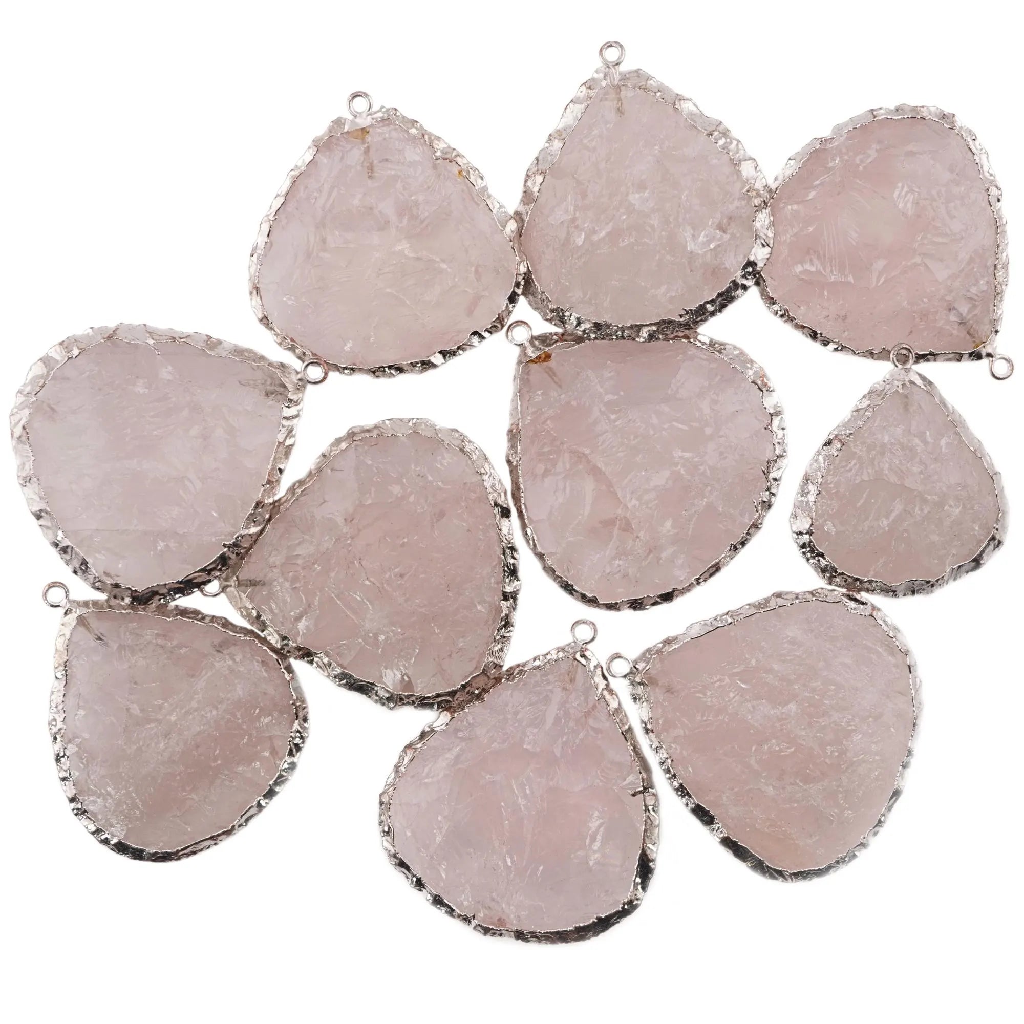 gemstone pendant rose quartz handmade