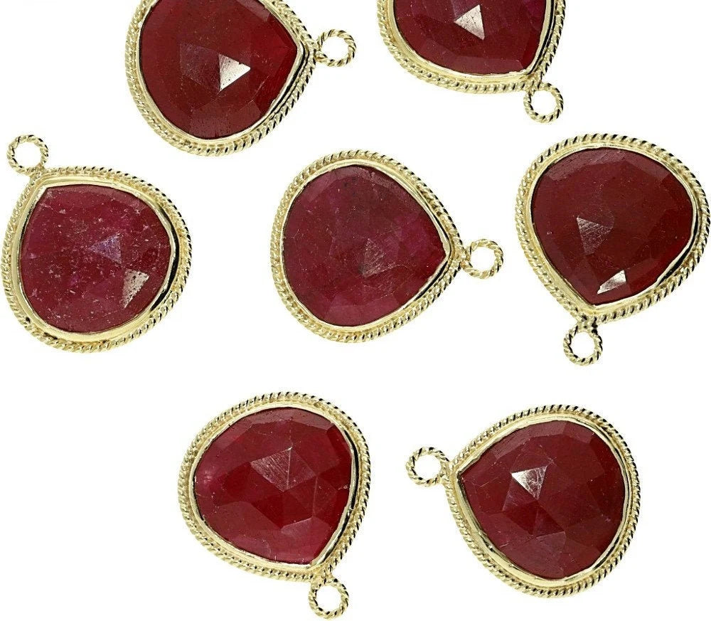 gemstone ruby pendant for DIY jewelry