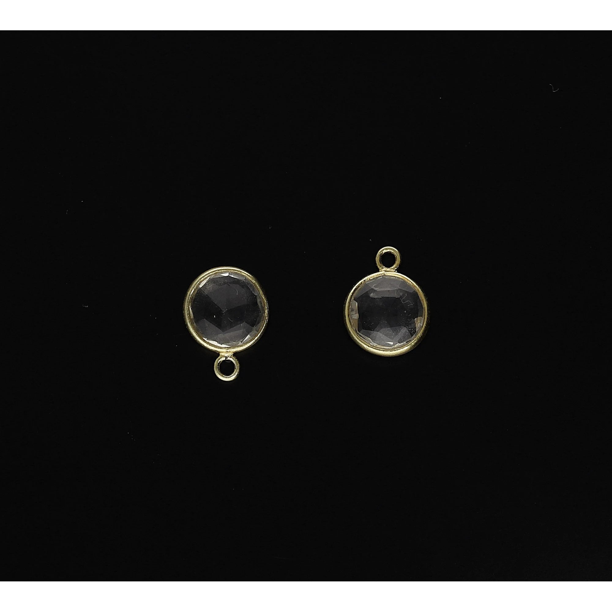 gold plated quartz crystal pendant