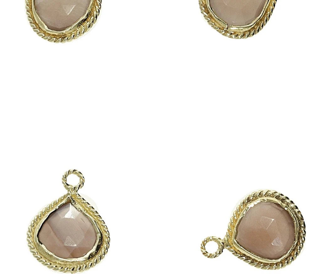 heart shape chocolate moonstone pendant