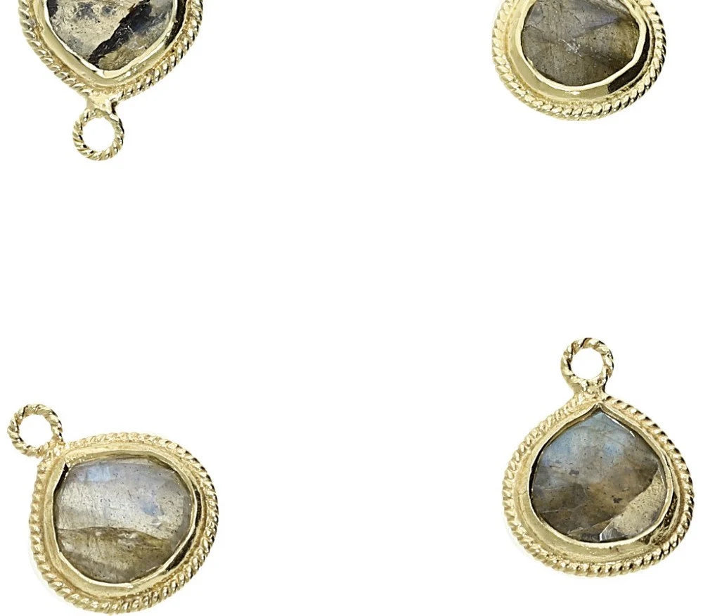 heart shaped gemstone pendant labradorite