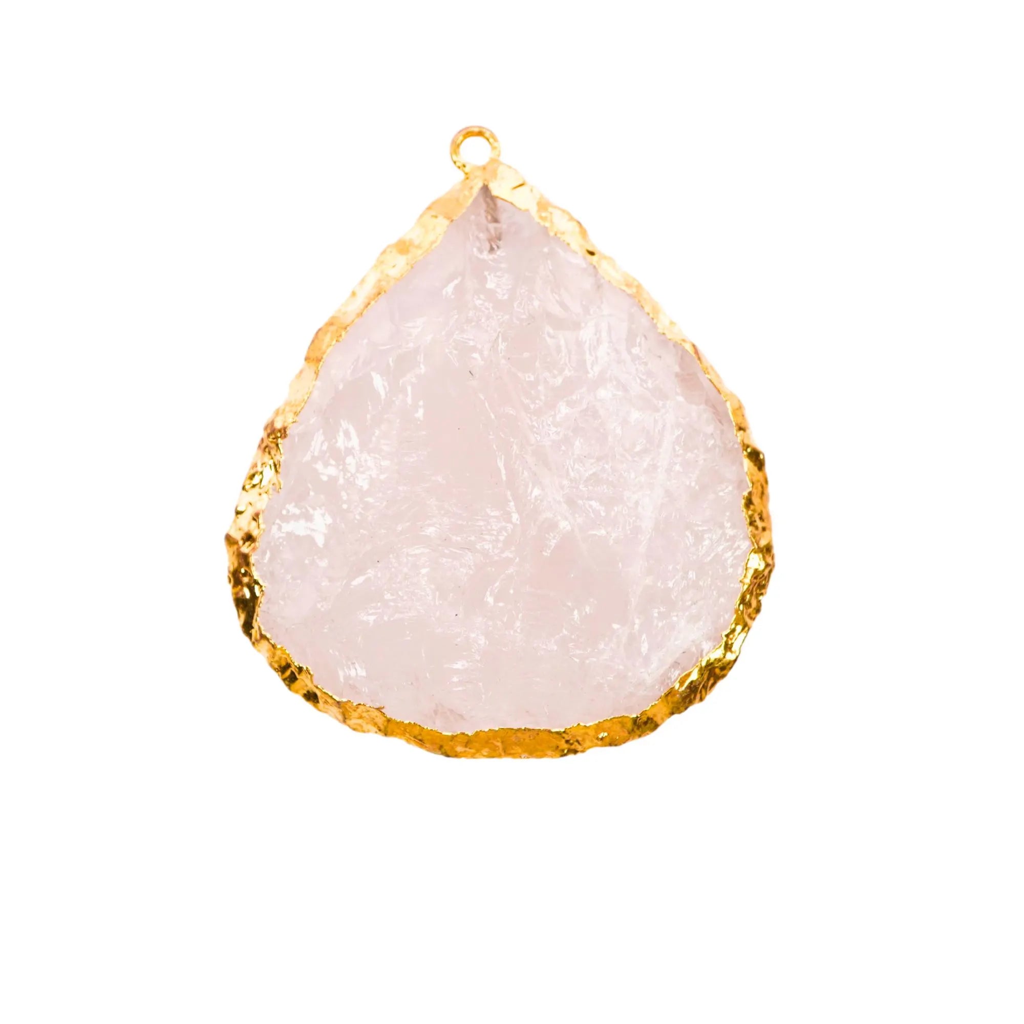 heart shaped rose quartz gemstone charm