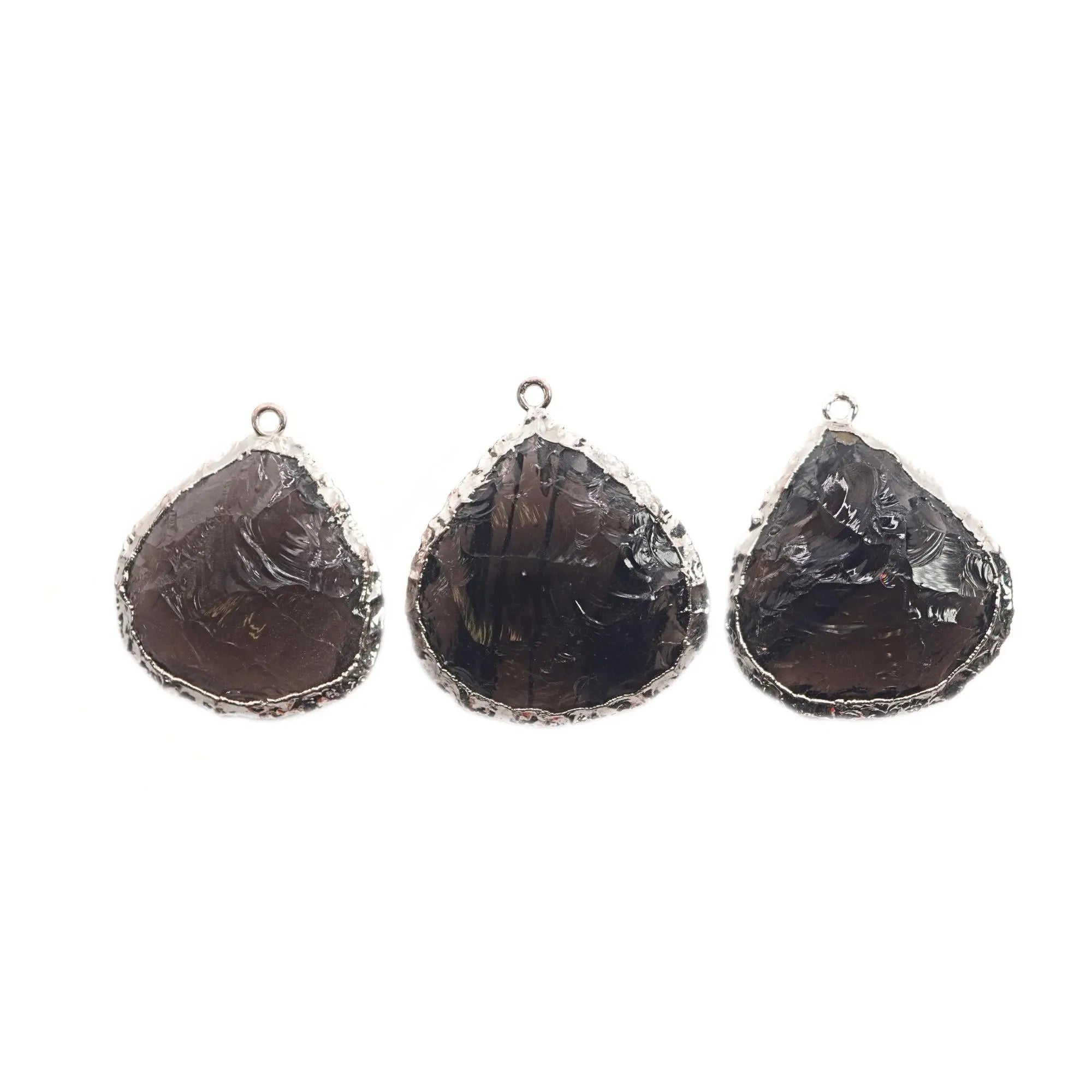 heart shaped smoky quartz gemstone charm