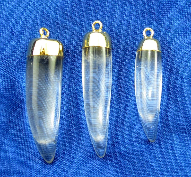horn shape gemstone pendant for DIY
