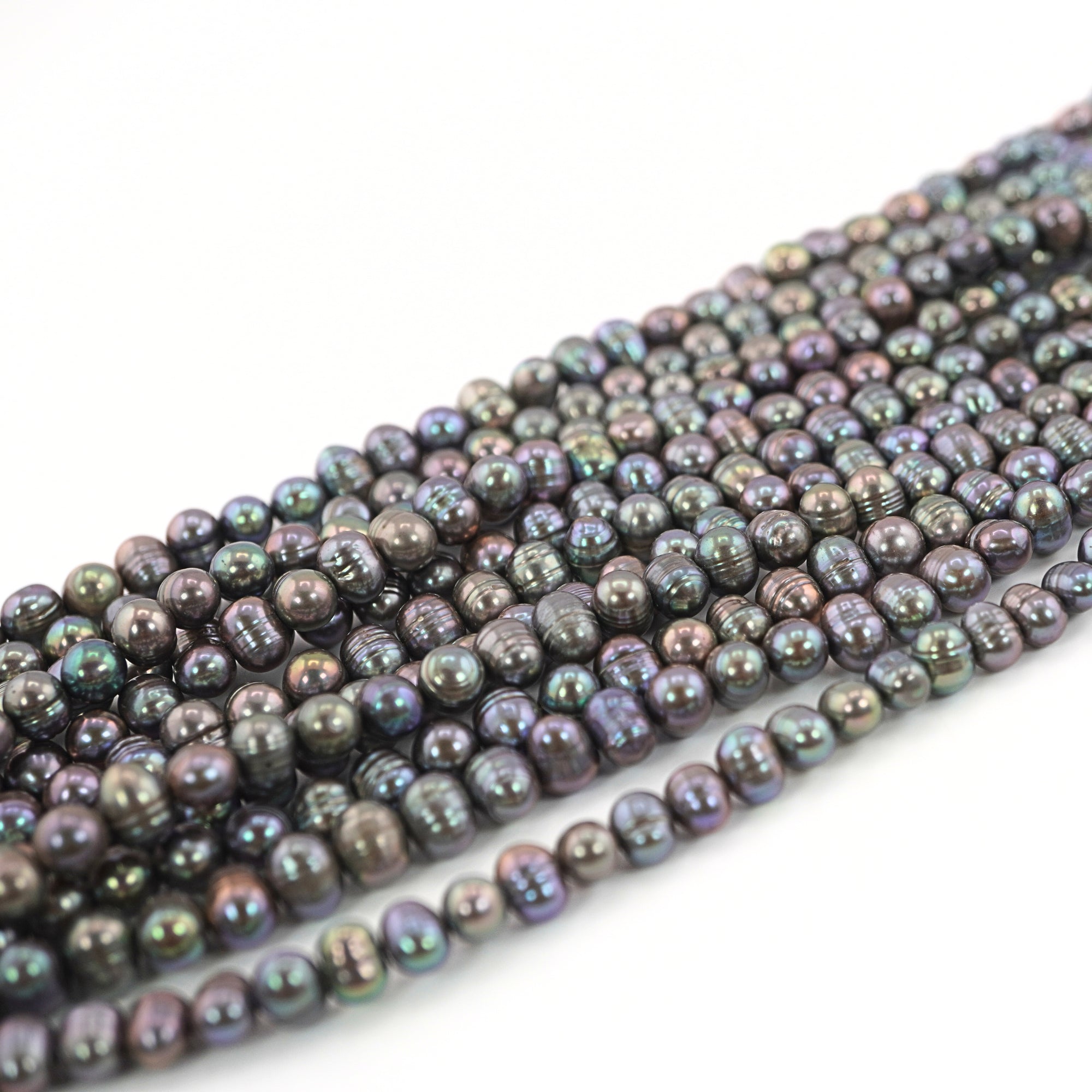 iridescent peacock pearl beads