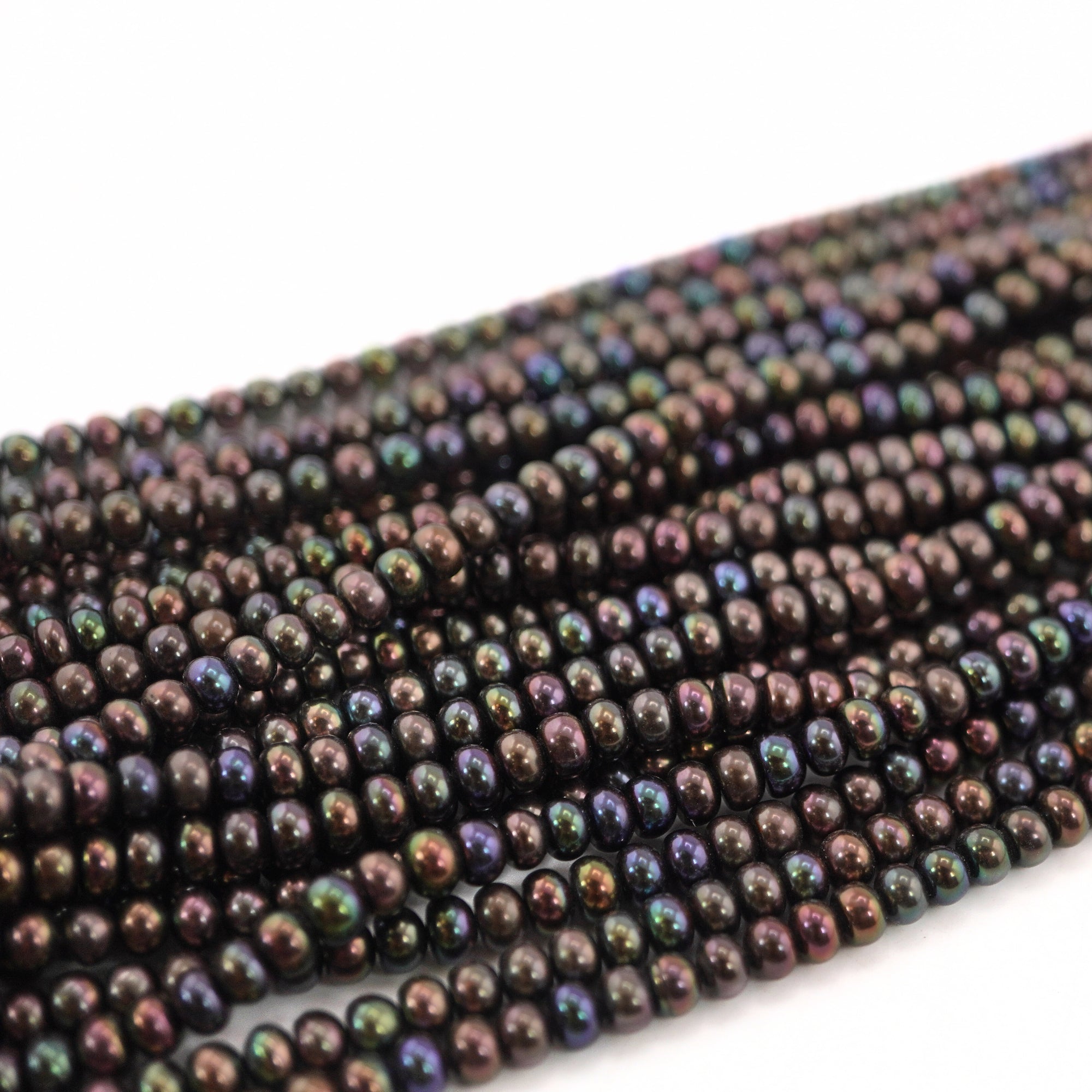 luxury peacock colored pearls