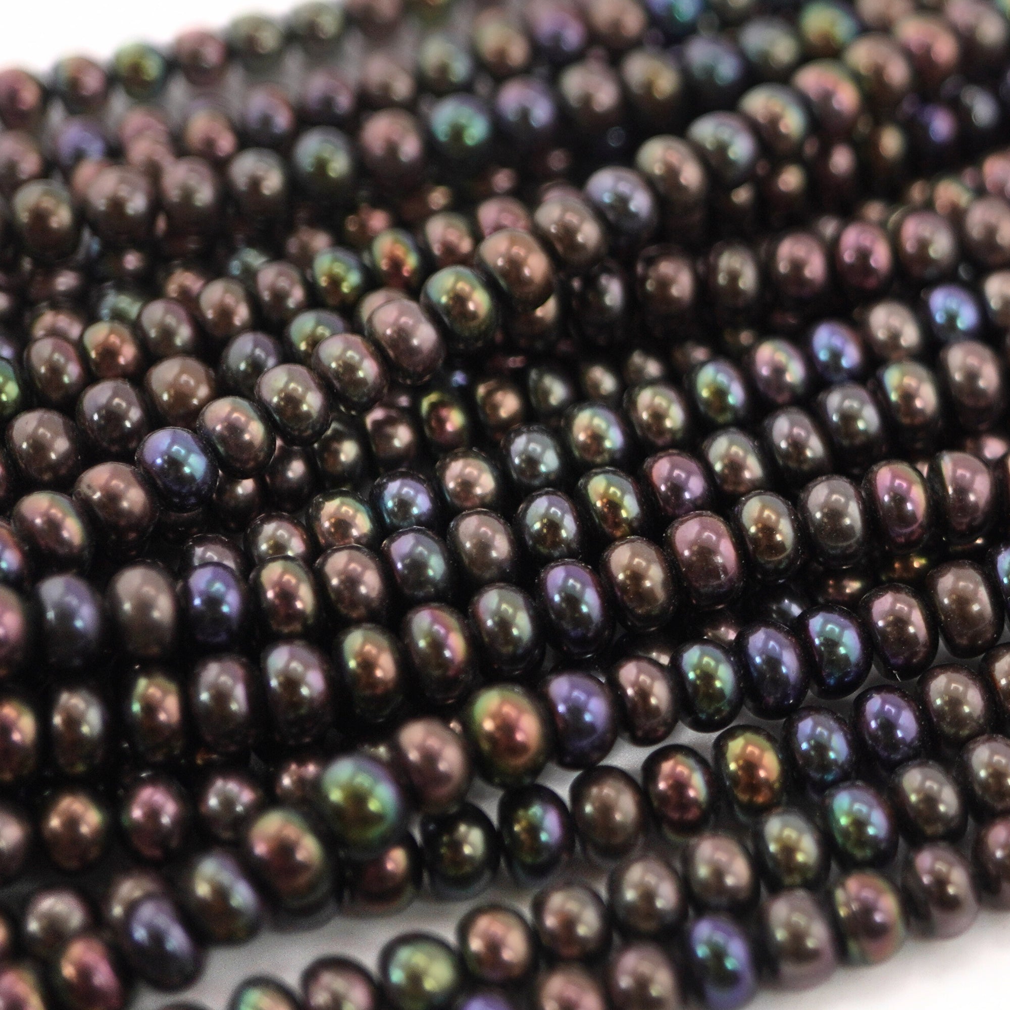 multicolor peacock beads strand