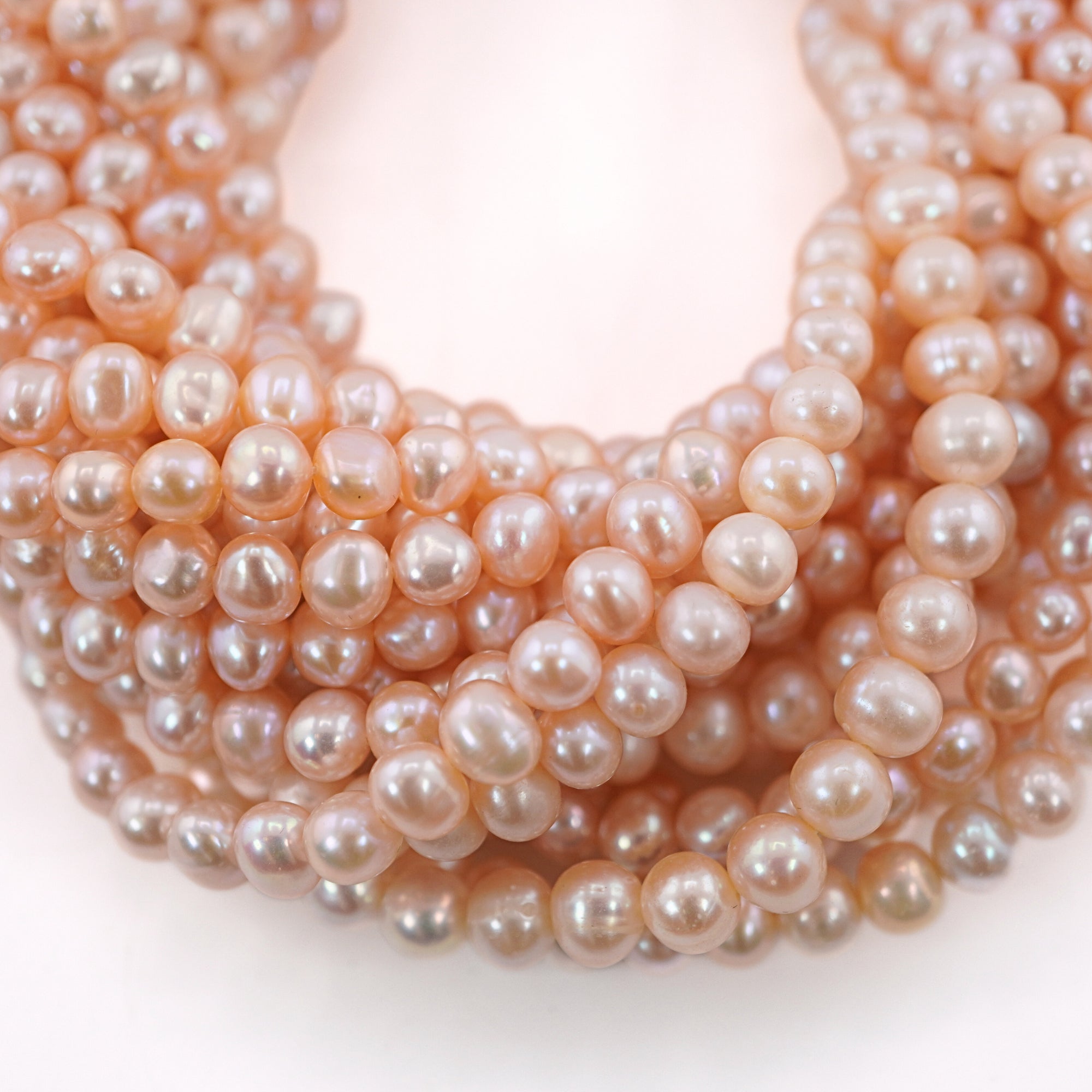 natural peach freshwater pearls bulk