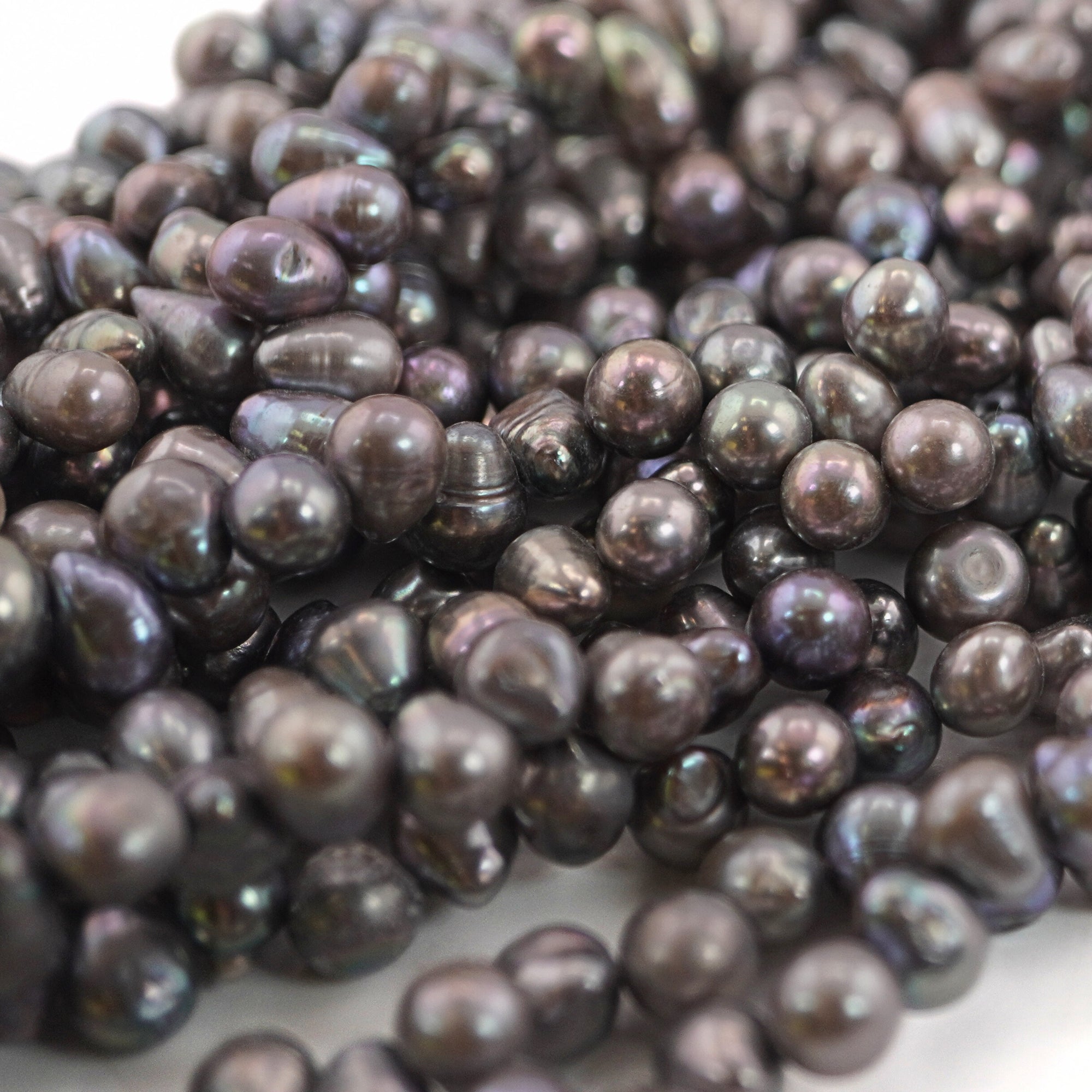 peacock tone pearls for handmade designs