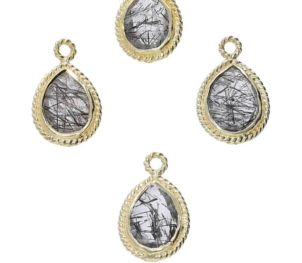 pear pendant tourmaline quartz charm