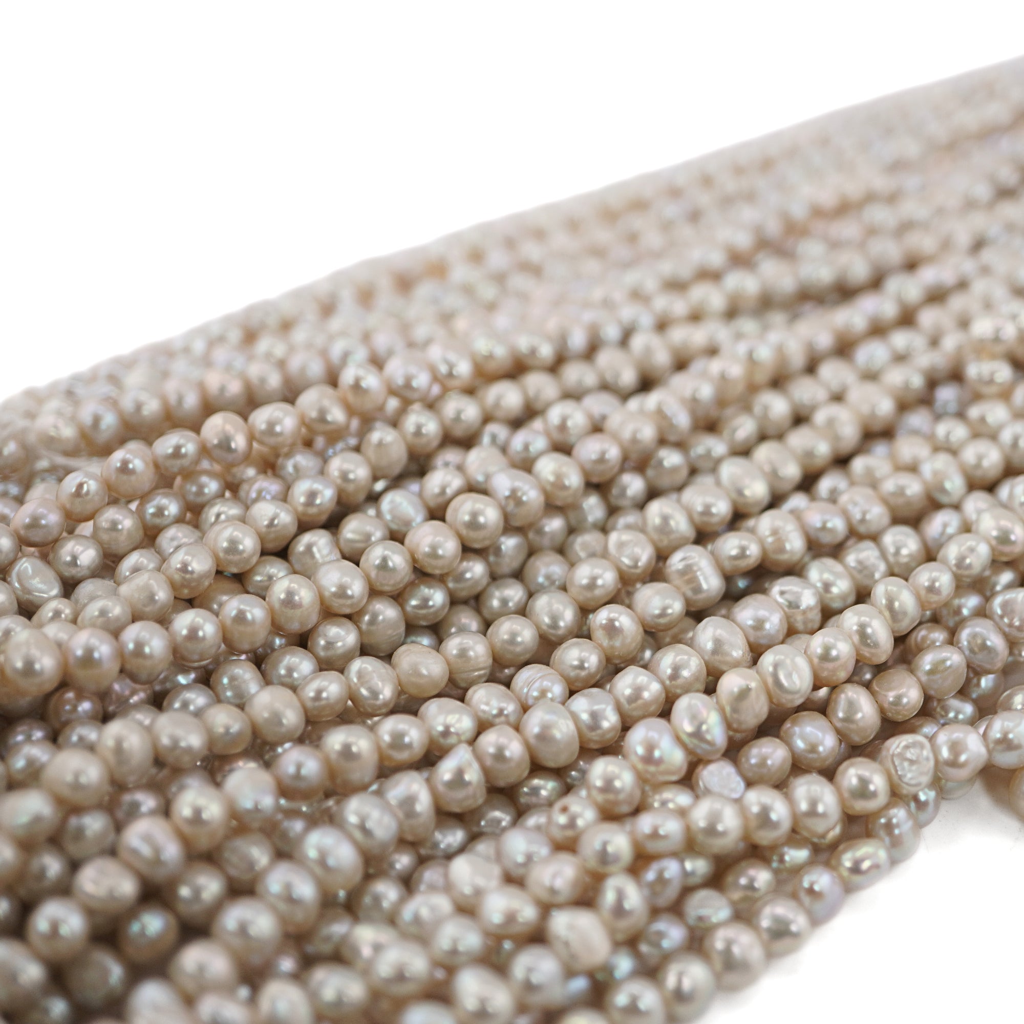 pearl gray beads for necklaces