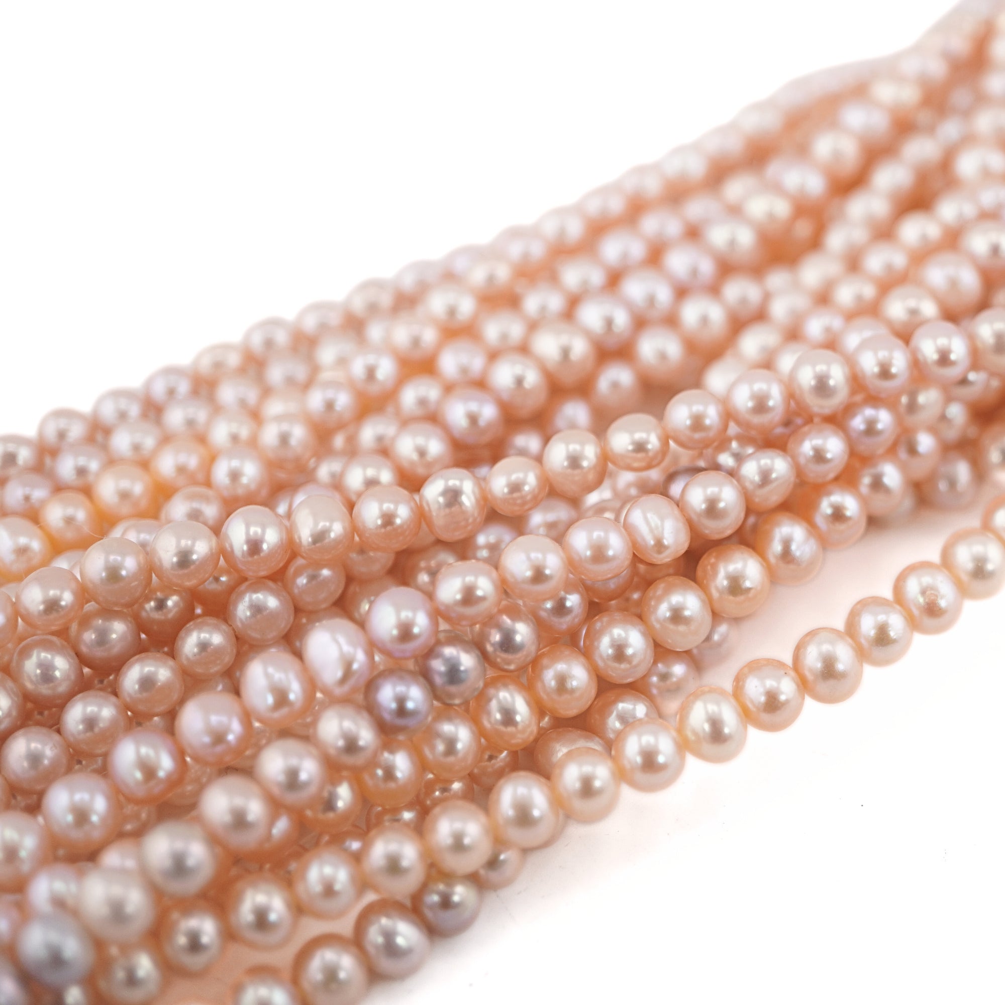 premium peach pearl beads