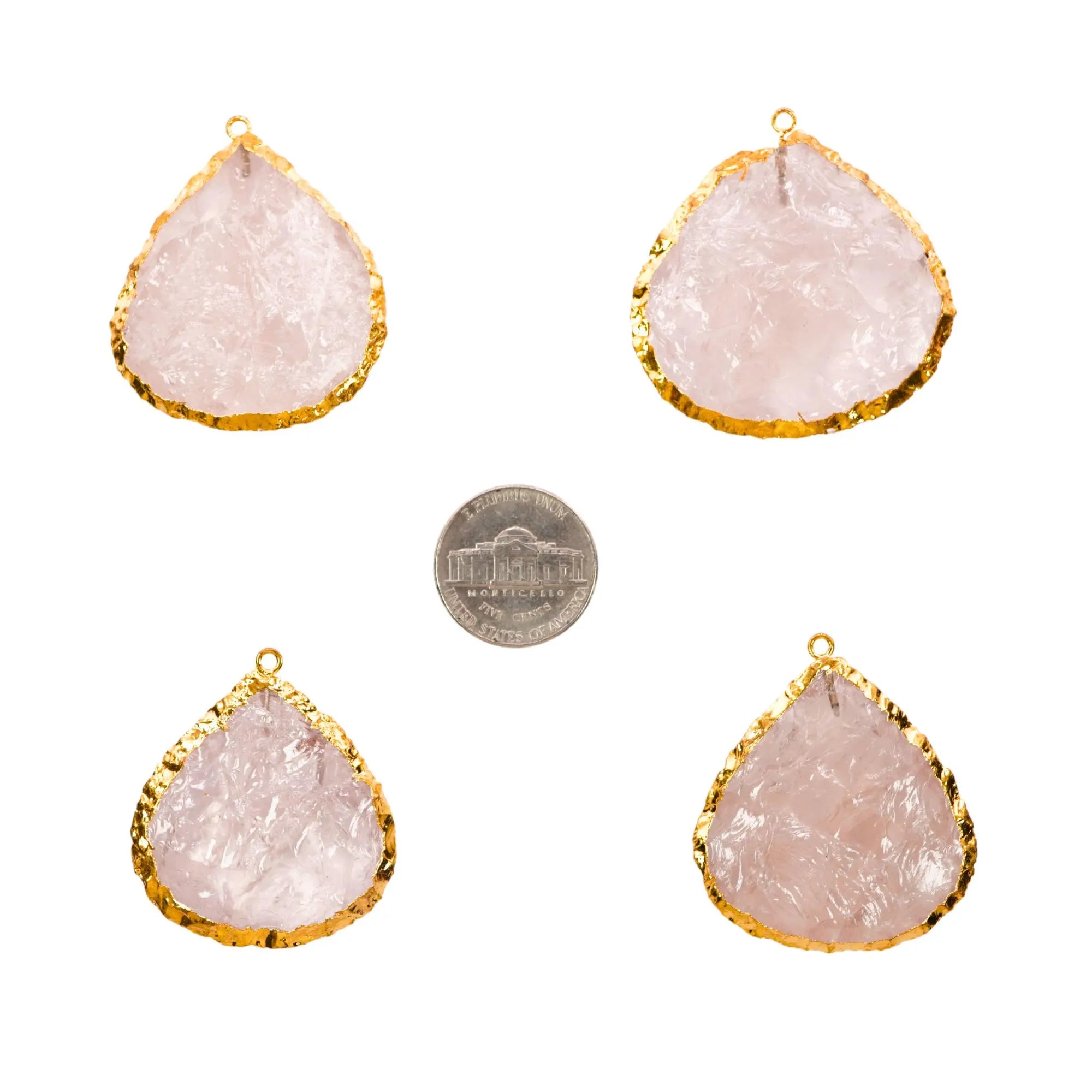 rose quartz pendant for DIY jewelry