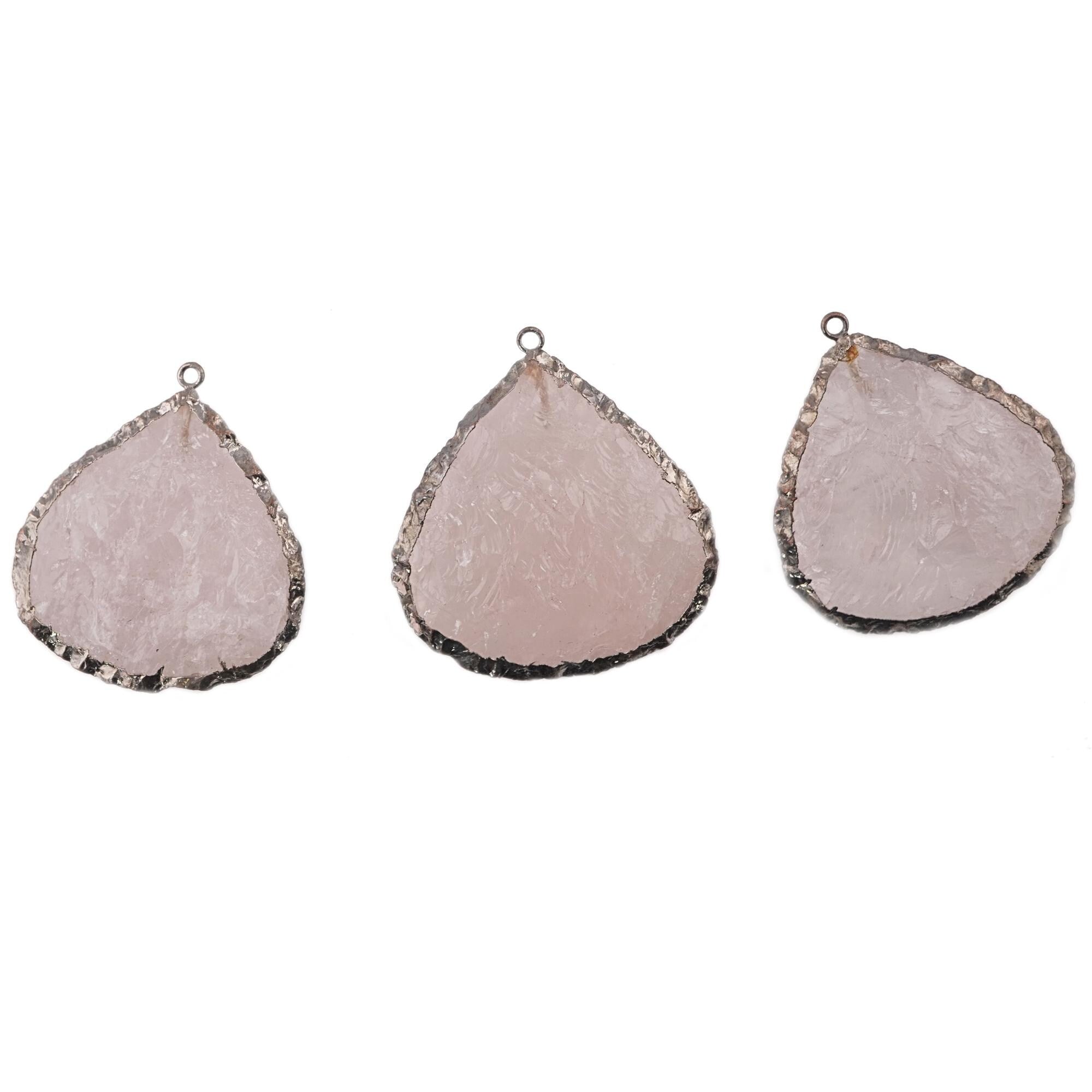 rose quartz pendant for jewelry making