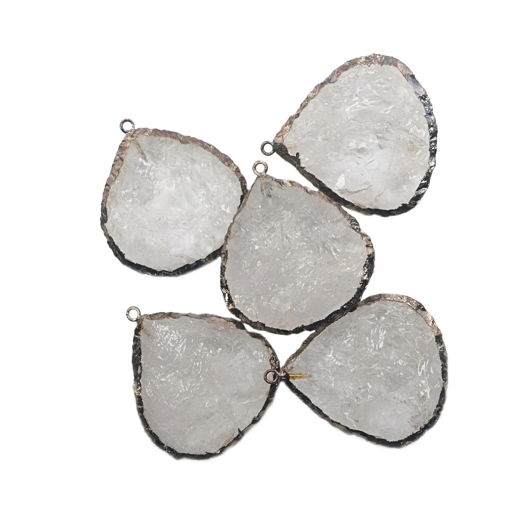 silver electroplated crystal pendant