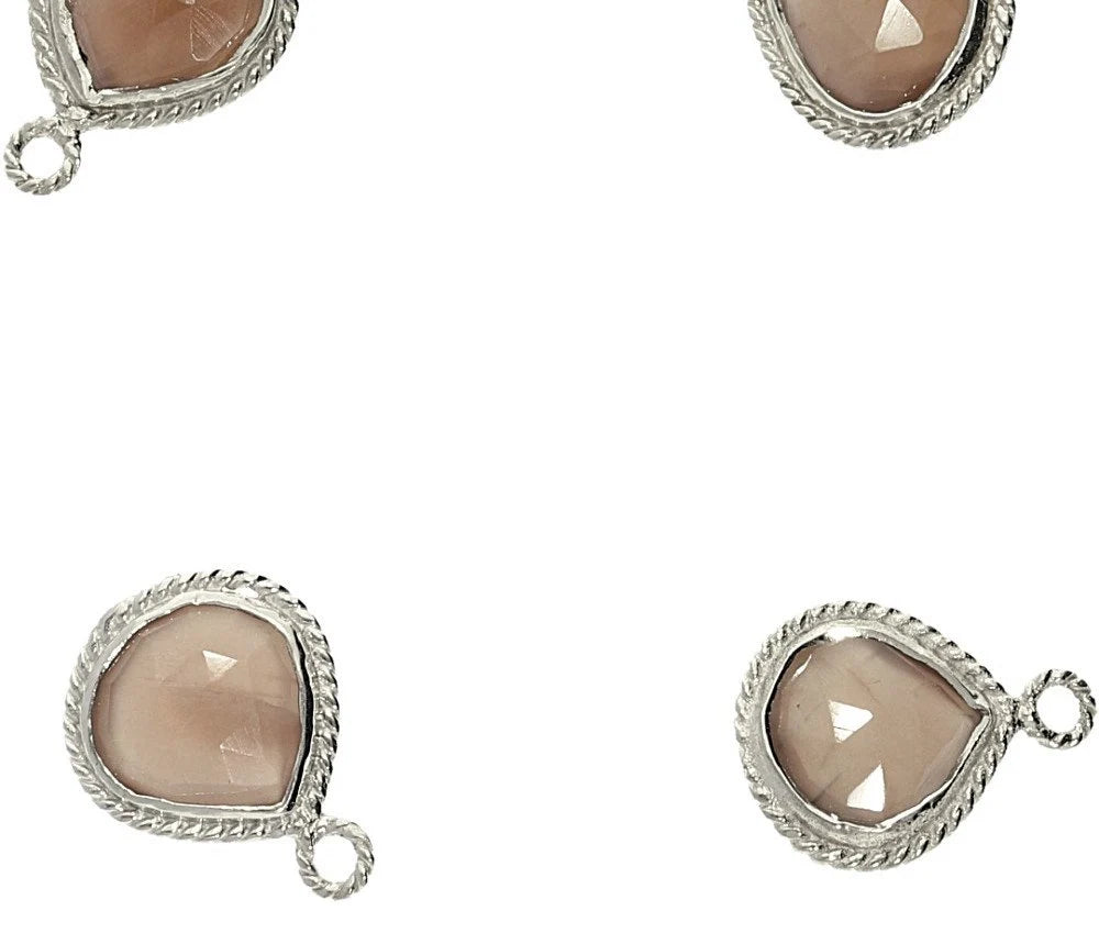 twisted wire moonstone bezel pendant