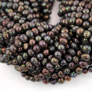 unique oval freshwater pearls close-up