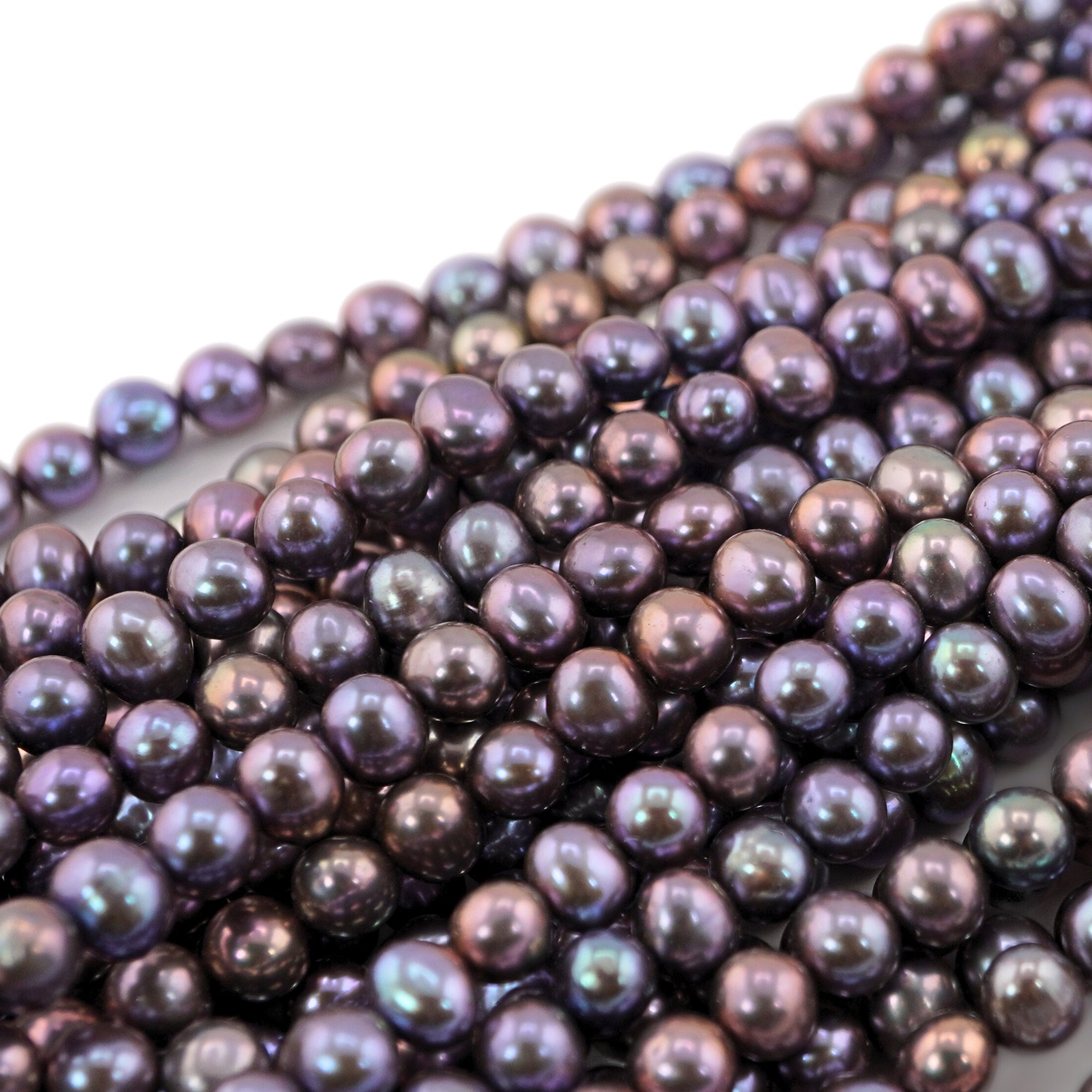 vibrant peacock pearl beads