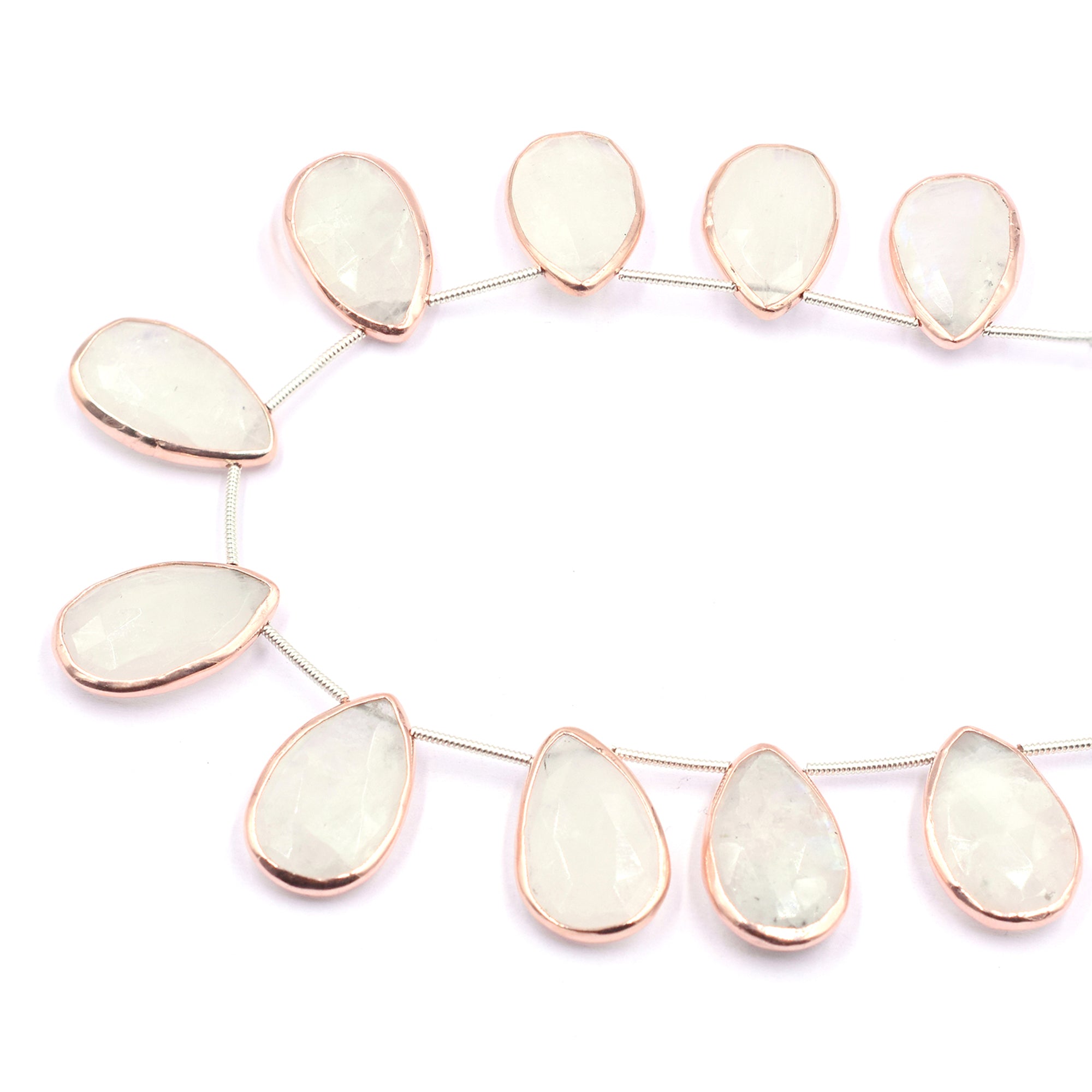 Pear shaped moonstone beads