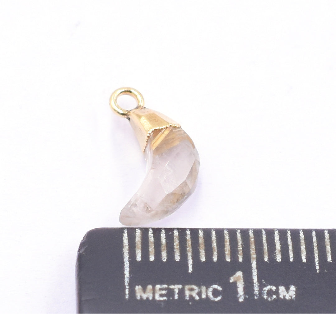 Elegant Golden Rutilated pendant with gold electroplating