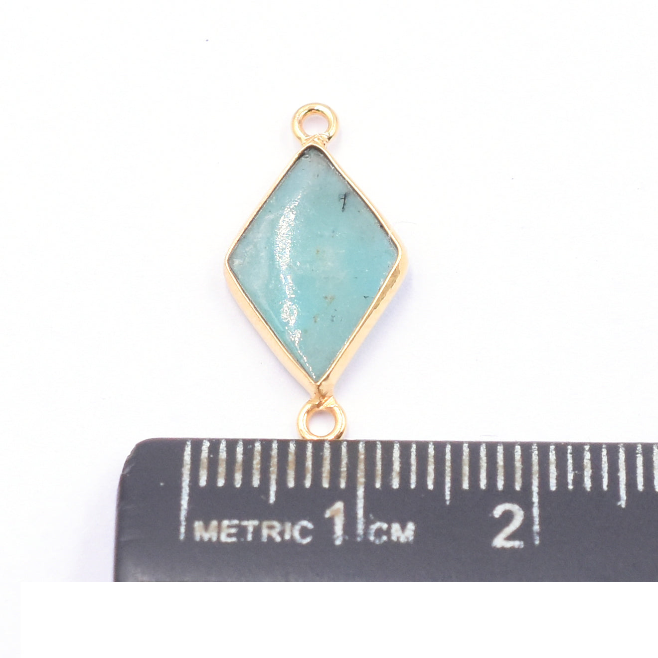 Amazonite stone in diamond shape