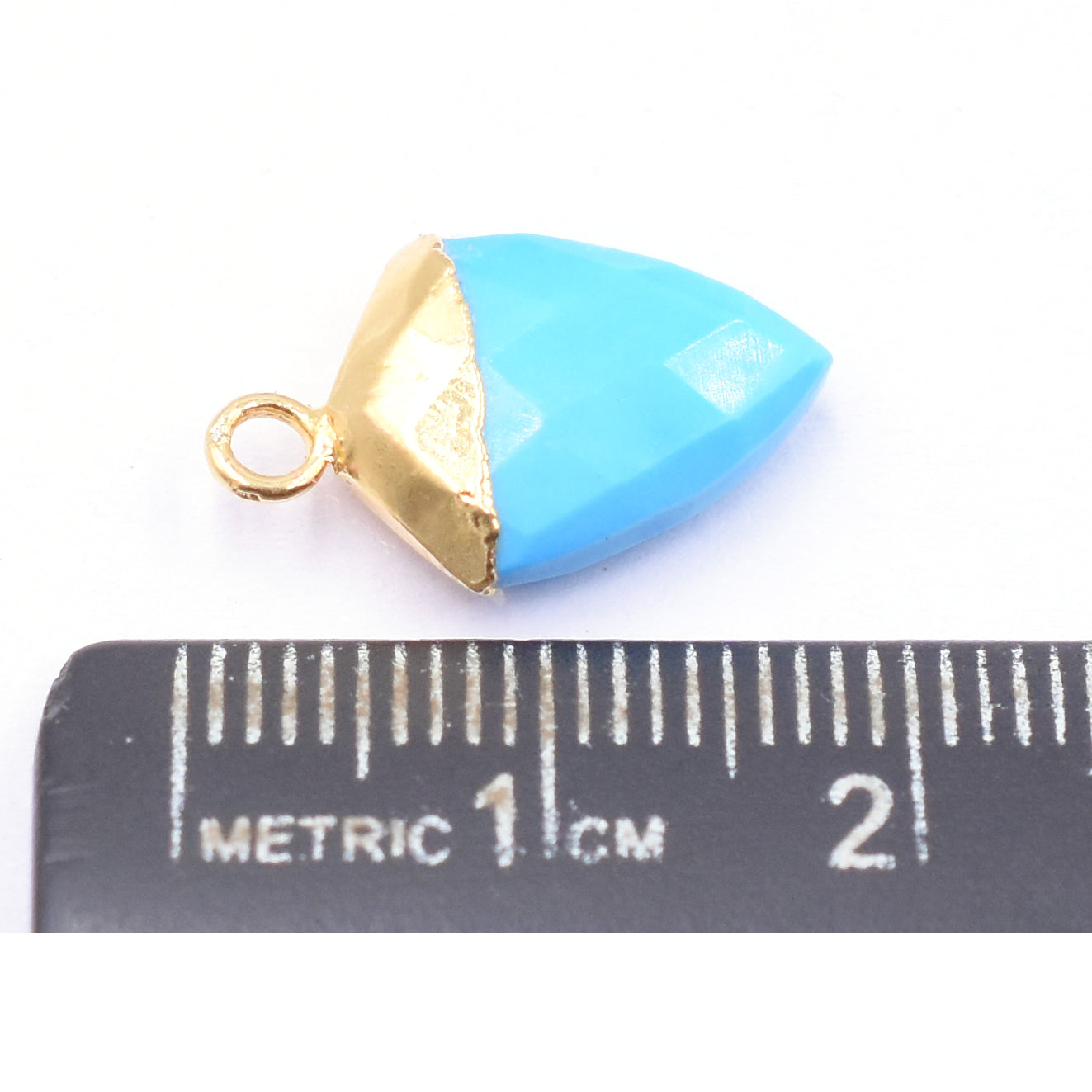 Elegant Howlite Shield pendant in gold plating