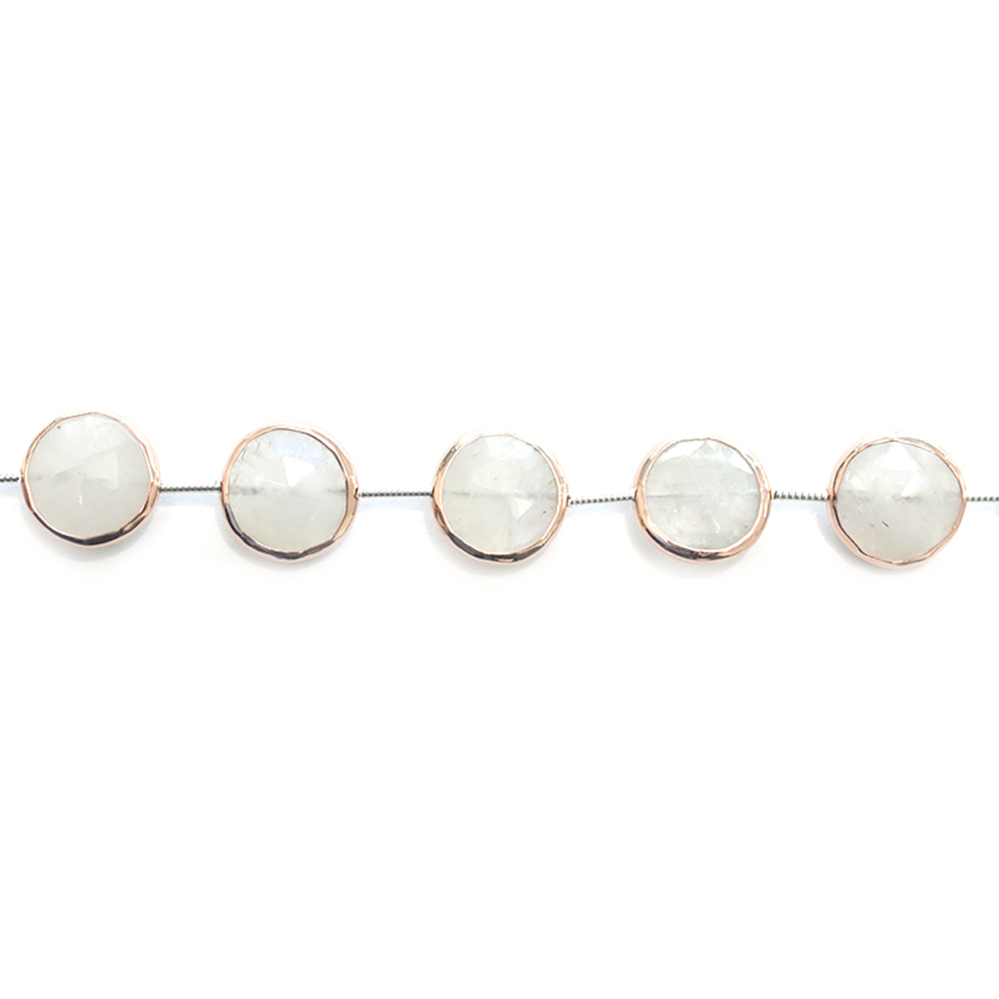 Round moonstone in silver bezel