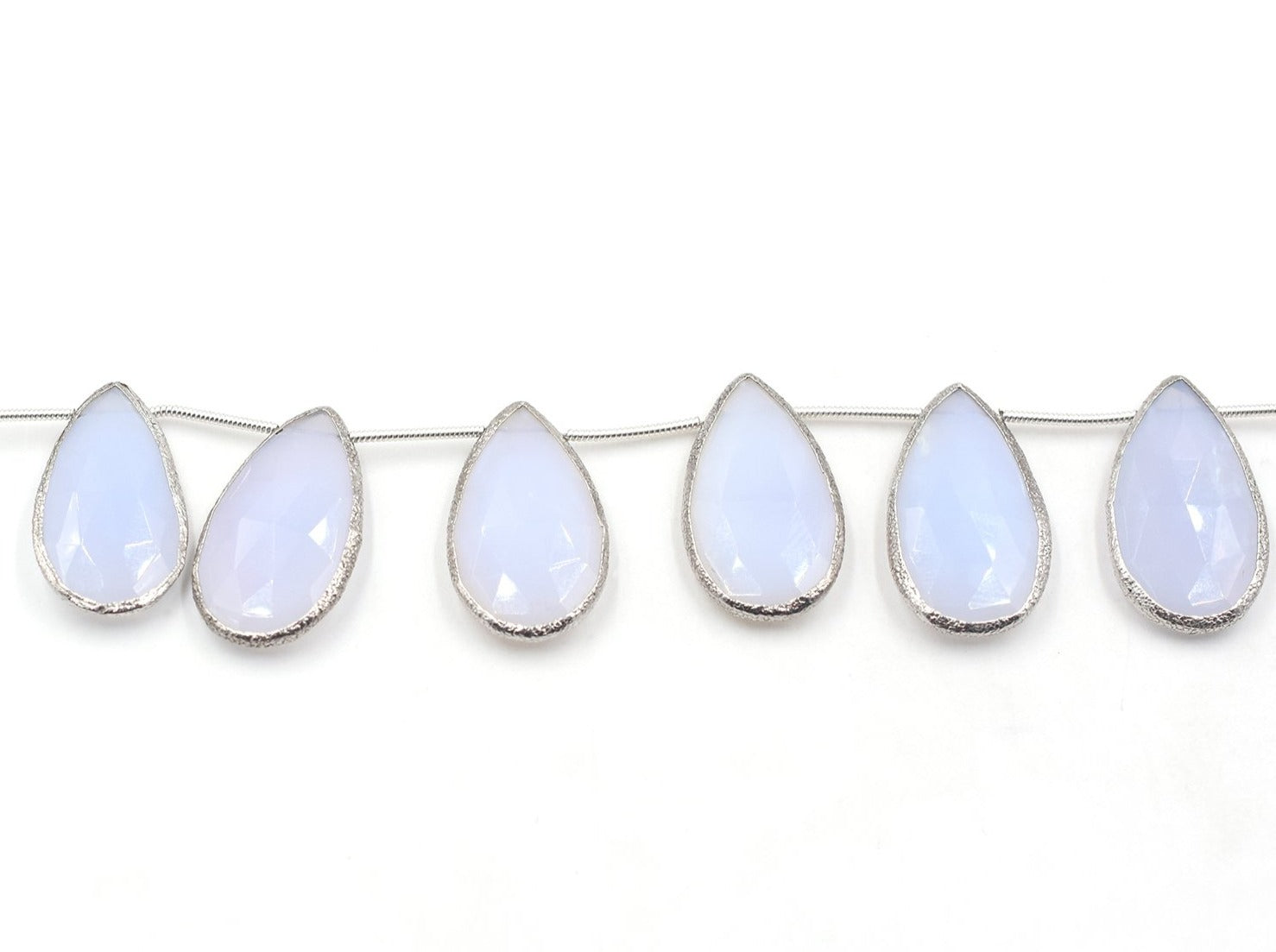 Calming blue lace agate pear beads