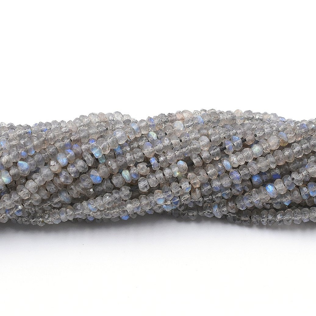 3mm and 4mm Labradorite Rondelle Beads Supplies
