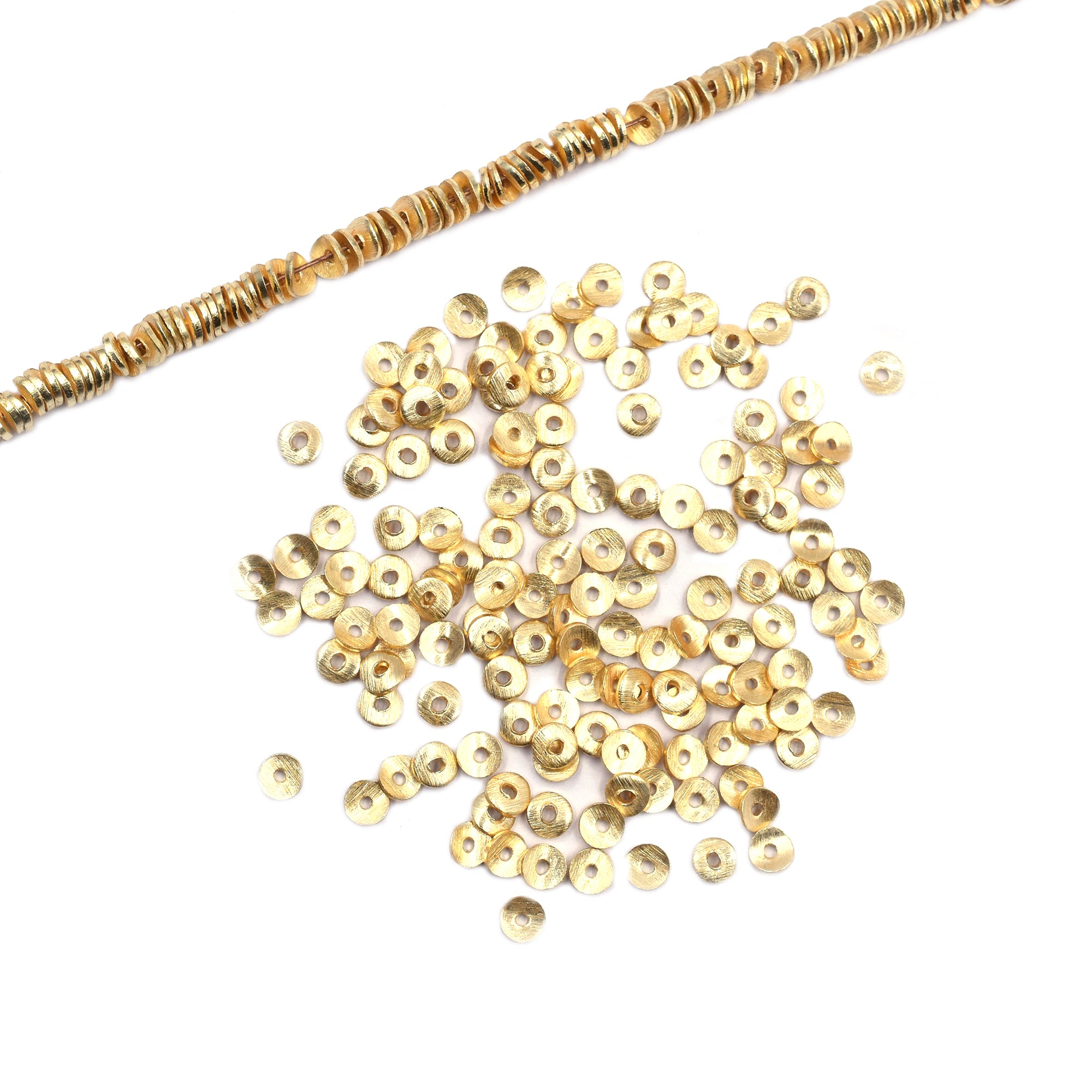 4mm Wavy Disc Beads