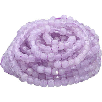 4x4 MM Pink Amethyst Beads for Jewelry