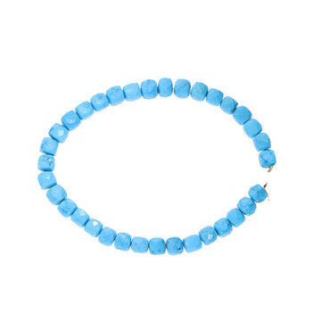 Howlite Faceted Cube Beads