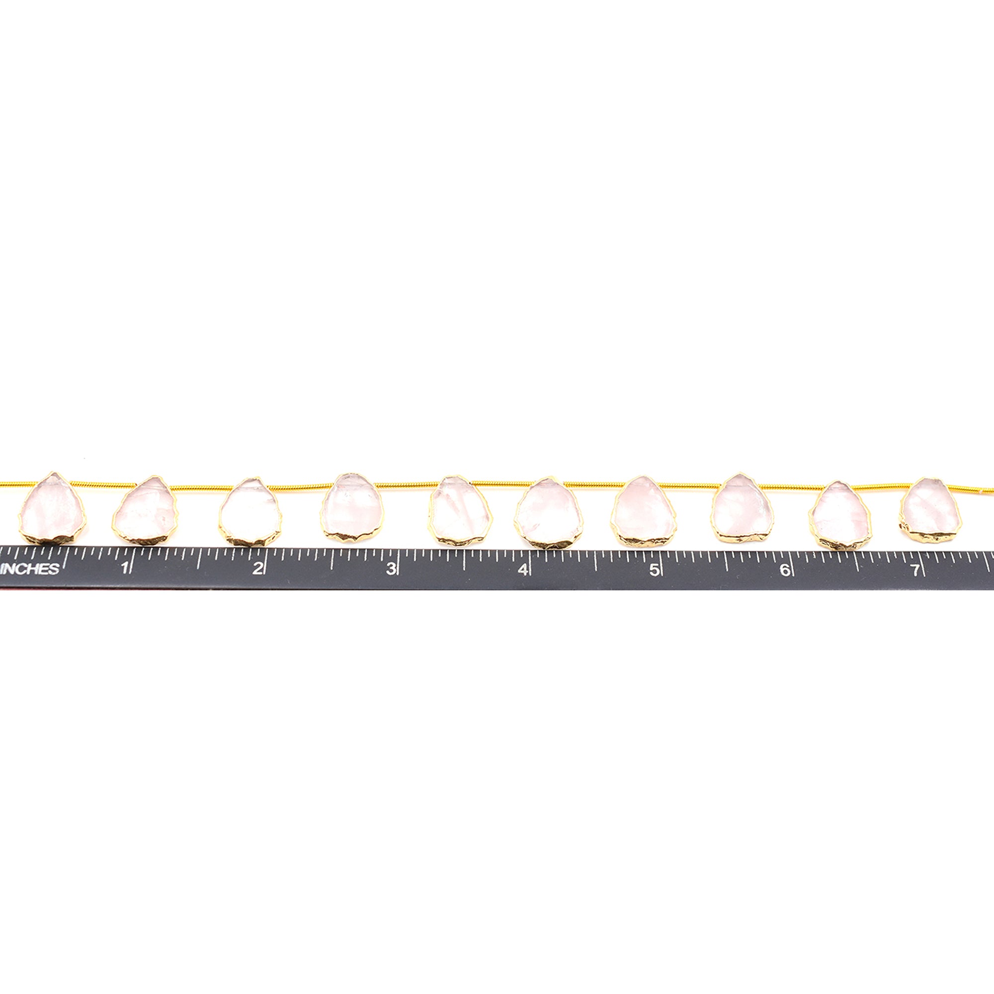 Rose Quartz Electroplated Strand