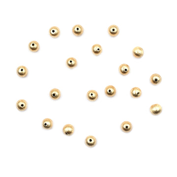8 mm gold plated copper beads with brushed matte finish