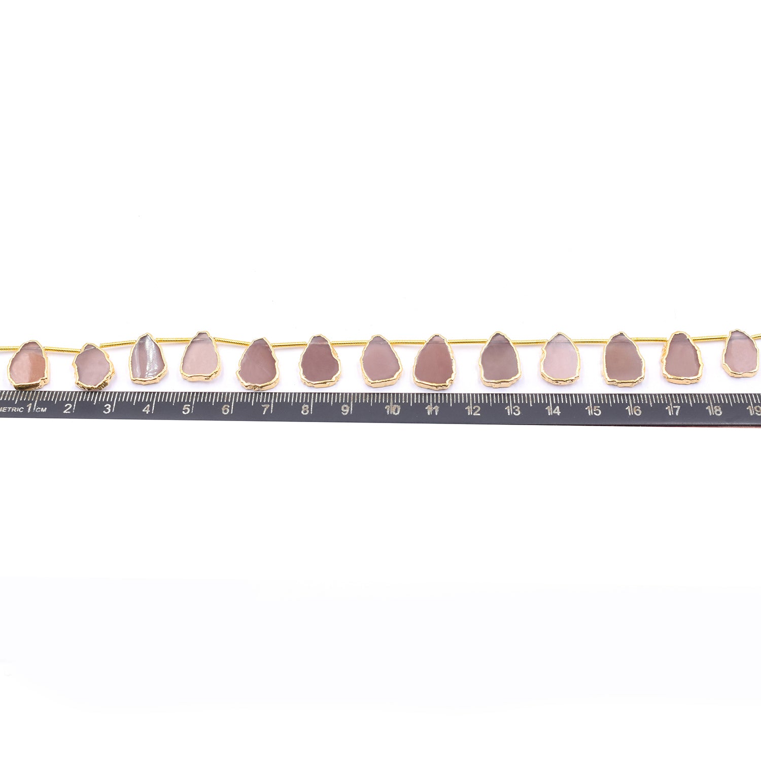 Elegant Uneven shaped Brown Chocolate Moonstone pendant with gold detailing