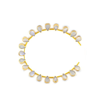 Rainbow Moonstone Electroplated Strand