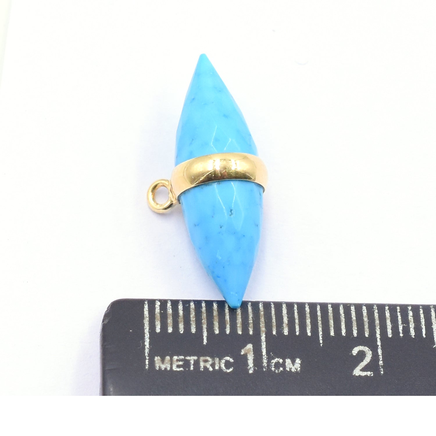 Howlite gemstone pendant in vermeil