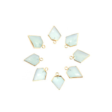 wholesale aqua chalcedony diamond pendant