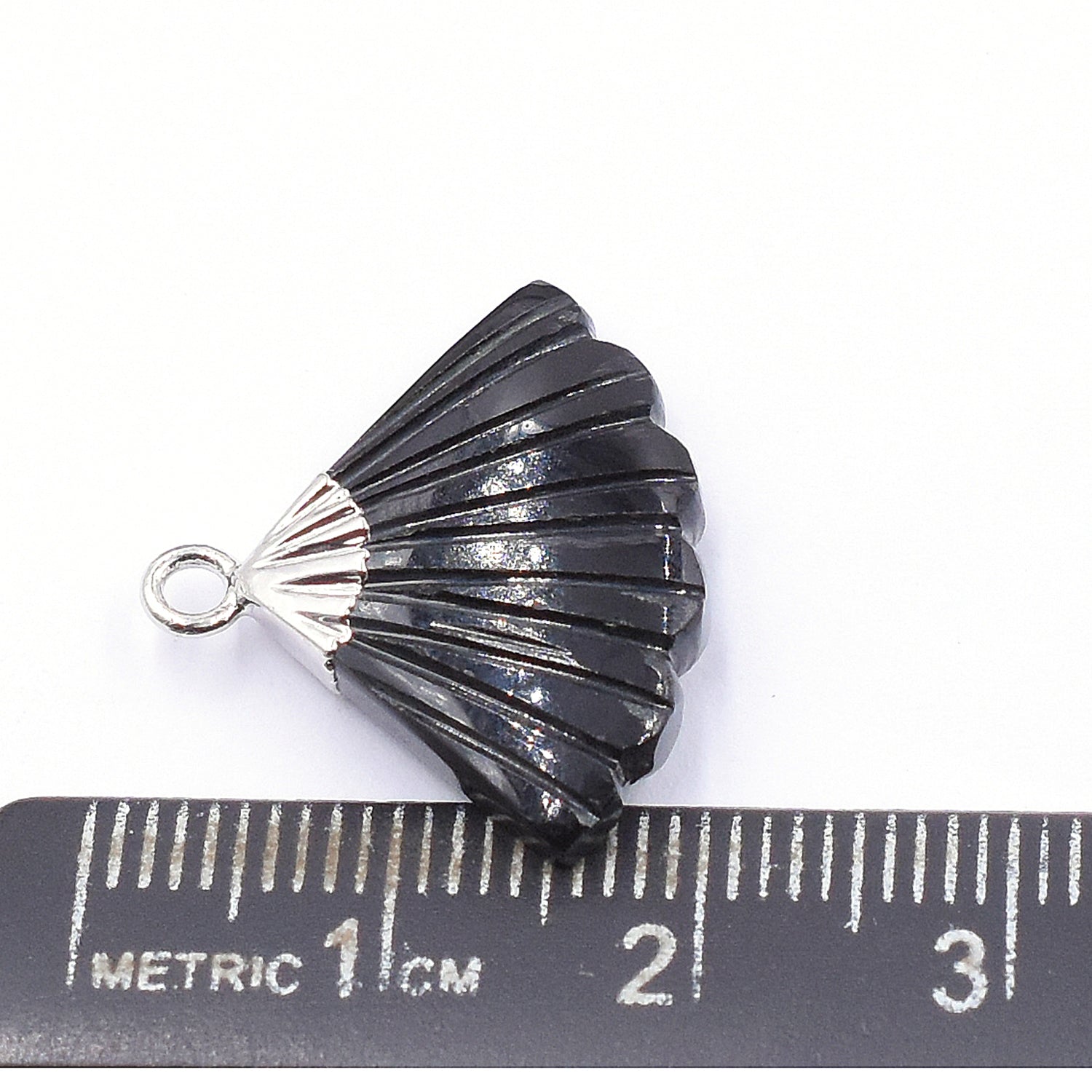 Black Onyx Feather Shape Pendant