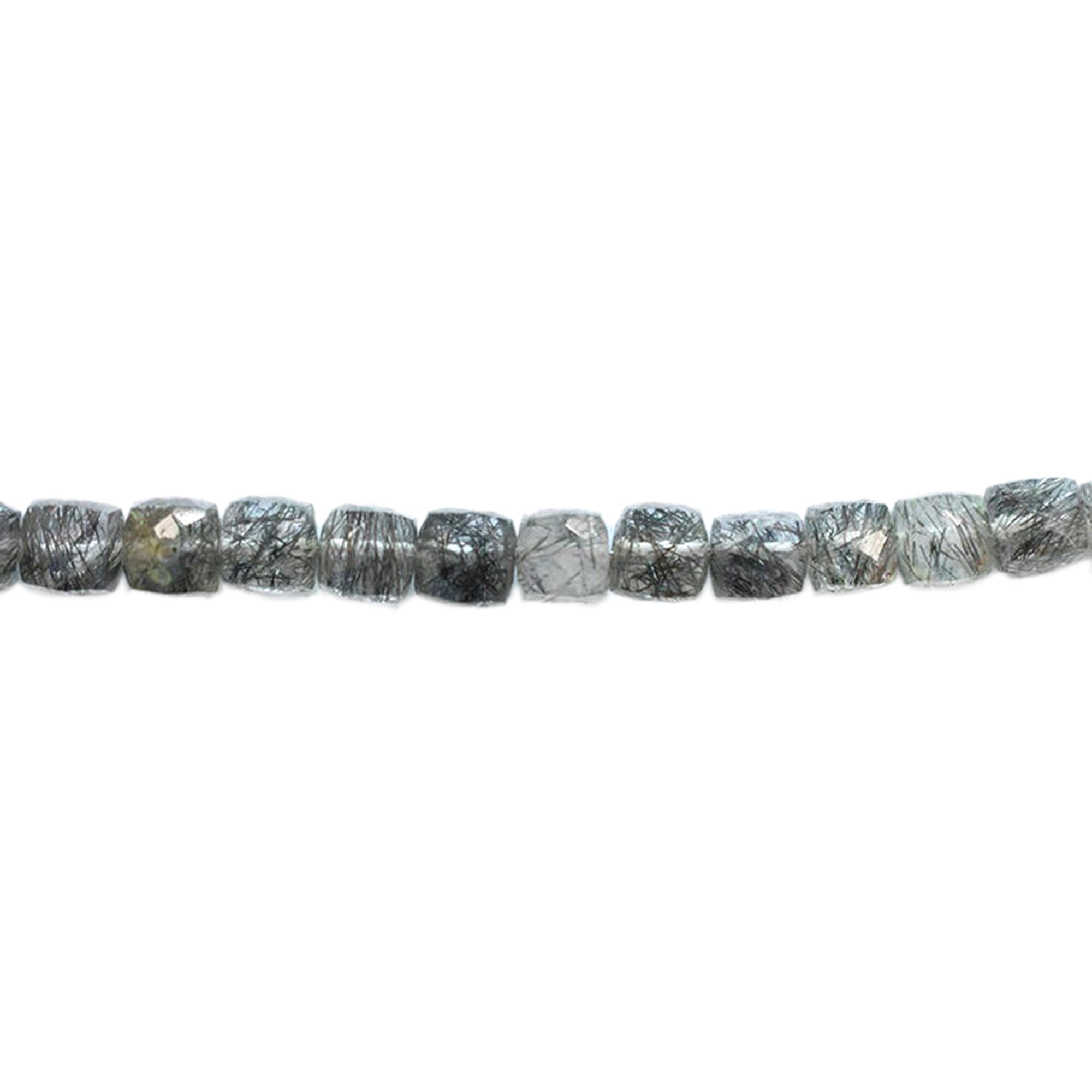 Black Rutilated Quartz Beads Strand