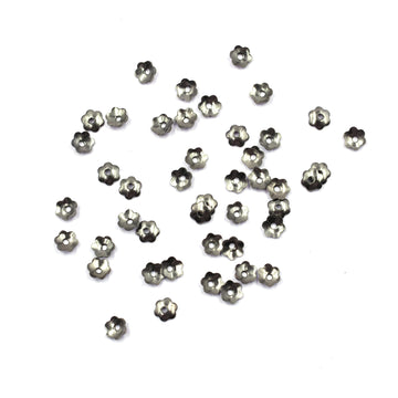 Black copper bead caps – jewelry making