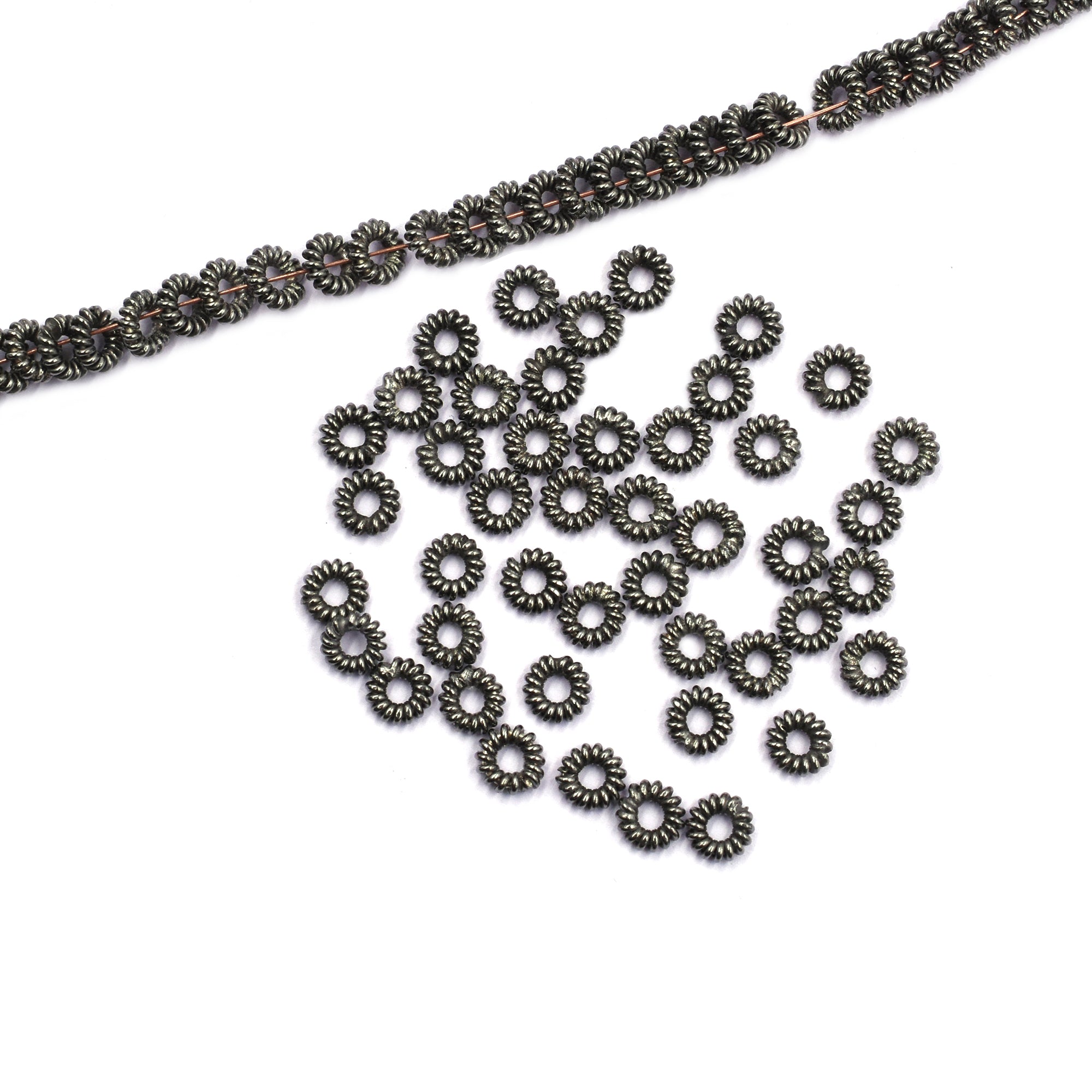 Black finished jump rings 6mm