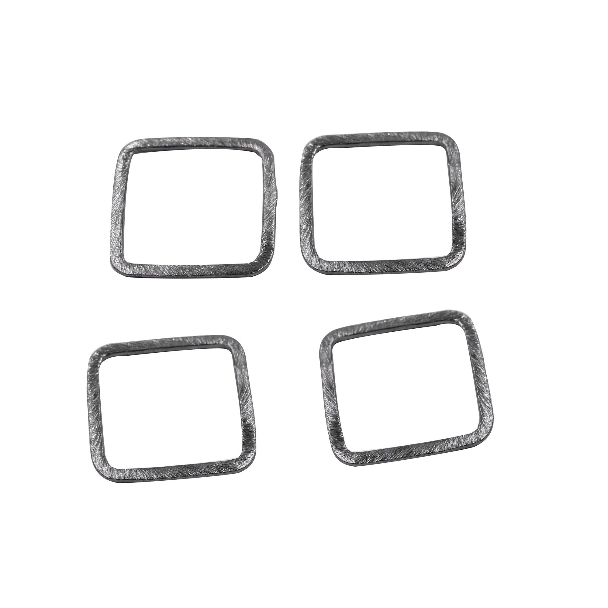 Brushed matte copper square link