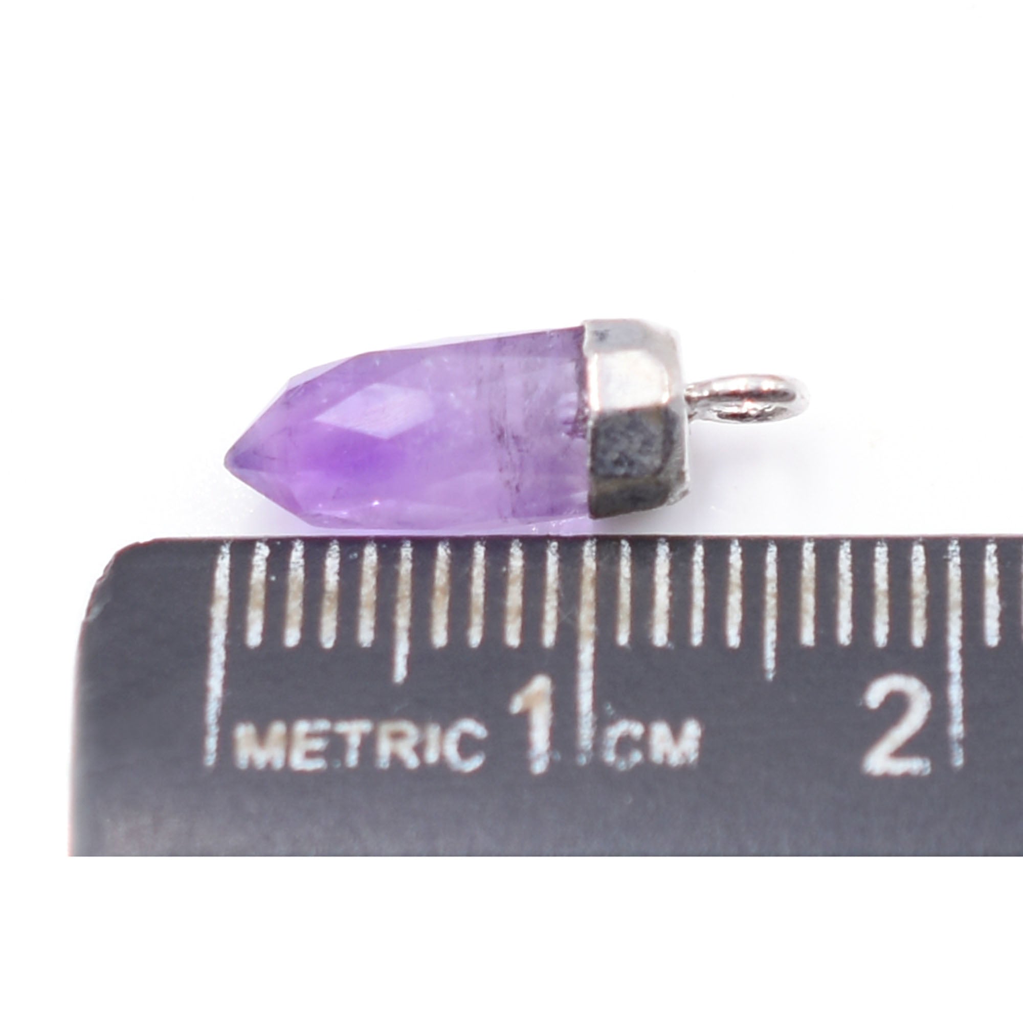 Bullet Shape Silver Amethyst Pendant for Bulk Purchase