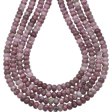 Lepidolite Smooth Rondelle Beads 6mm 15 Inch Strand