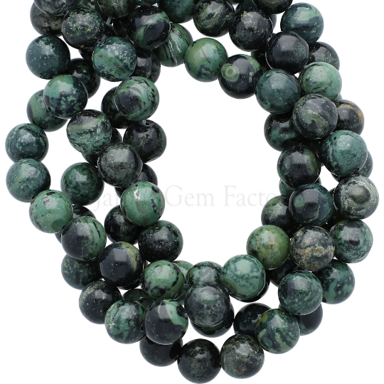 Kambaba Jasper Smooth Round Beads 8mm 15 Inch Strand